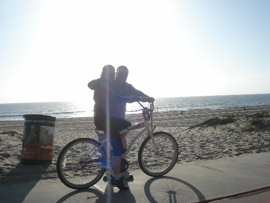 Passeio de bicicleta nas praias da California