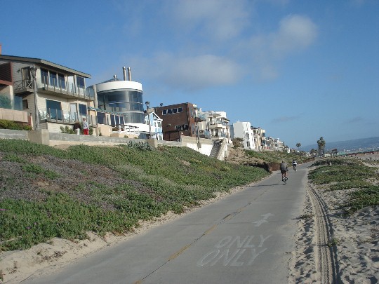 Passeio de bicicleta nas praias da California