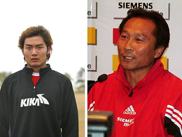 T�cnico de clube chin�s d� dois chutes em jogador de seu time ap�s ele perder um gol