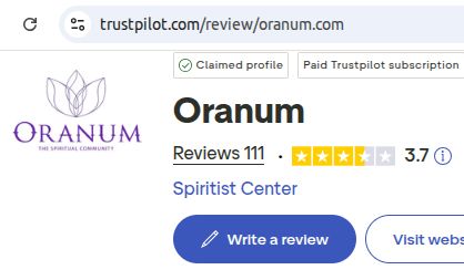 Oranum Trustpilot Reviews