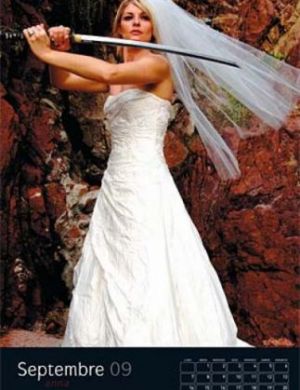 Meninas do v�lei Franc�s estampam o calend�rio 2009